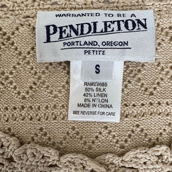 Pendleton Beige Cardigan with Floral Embroidery - Picture 4 of 4